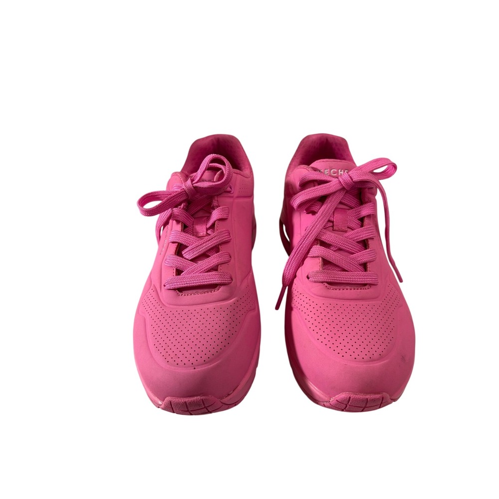 Skechers Uno‎ Night Shades Hot Pink Sneakers 73690W Wide Fit Size 6.5